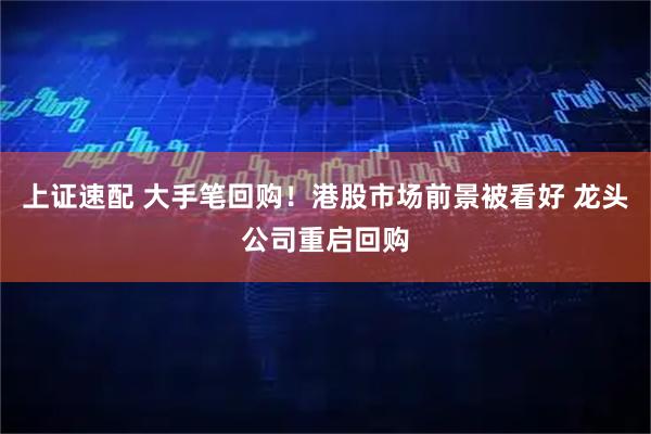 上证速配 大手笔回购!港股市场前景被看好 龙头公司重启回购