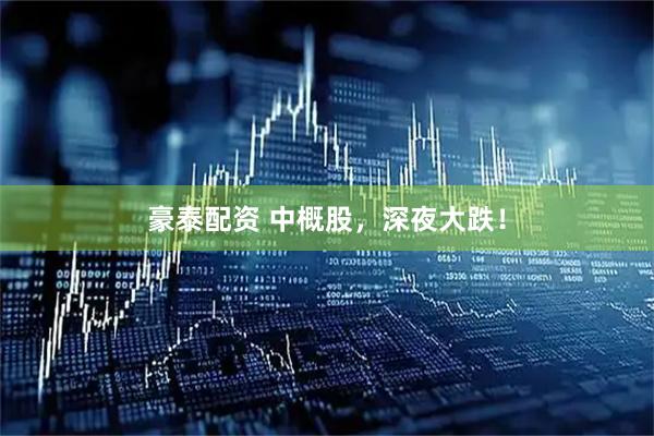 豪泰配资 中概股，深夜大跌！