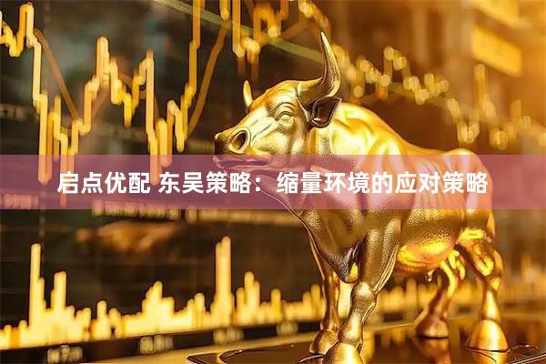 启点优配 东吴策略：缩量环境的应对策略